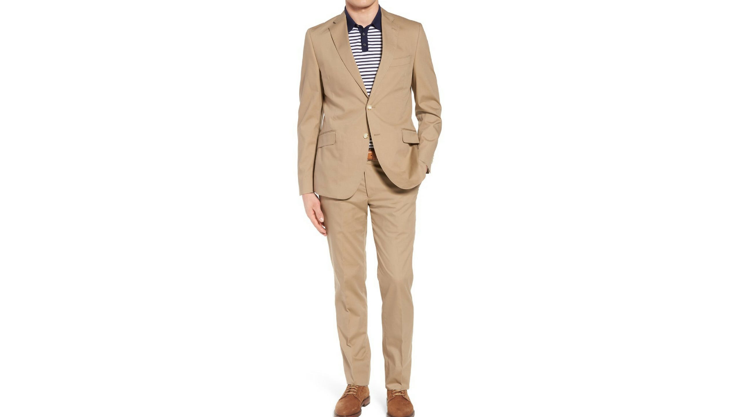 Khakis with suit outlet jacket