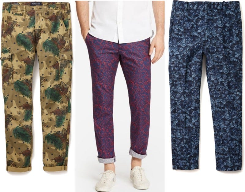 ASOS EDITION cotton tapered pants in retro floral print | ASOS