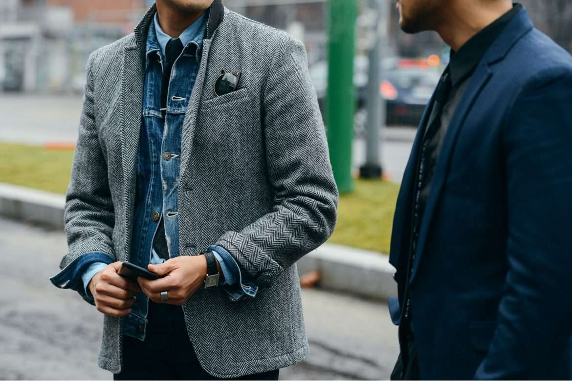 denim jacket with blazer, ways to wear a denim jacket