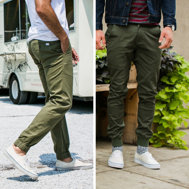 how to wear army green joggers