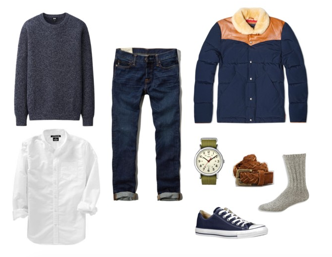 Check styling ideas for「Low-Gauge Knit Sweater、Solid Flannel Pants」