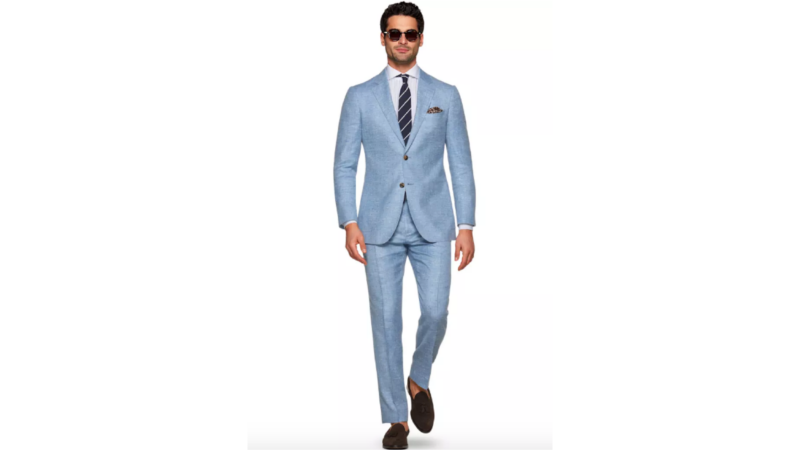 suit supply blue linen suit