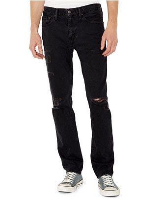 Levi's ripped jeans black online