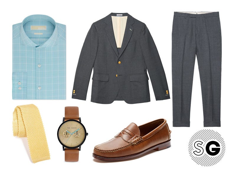 how to wear loafers with a suit