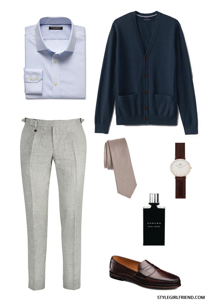 men's cardigan outfit