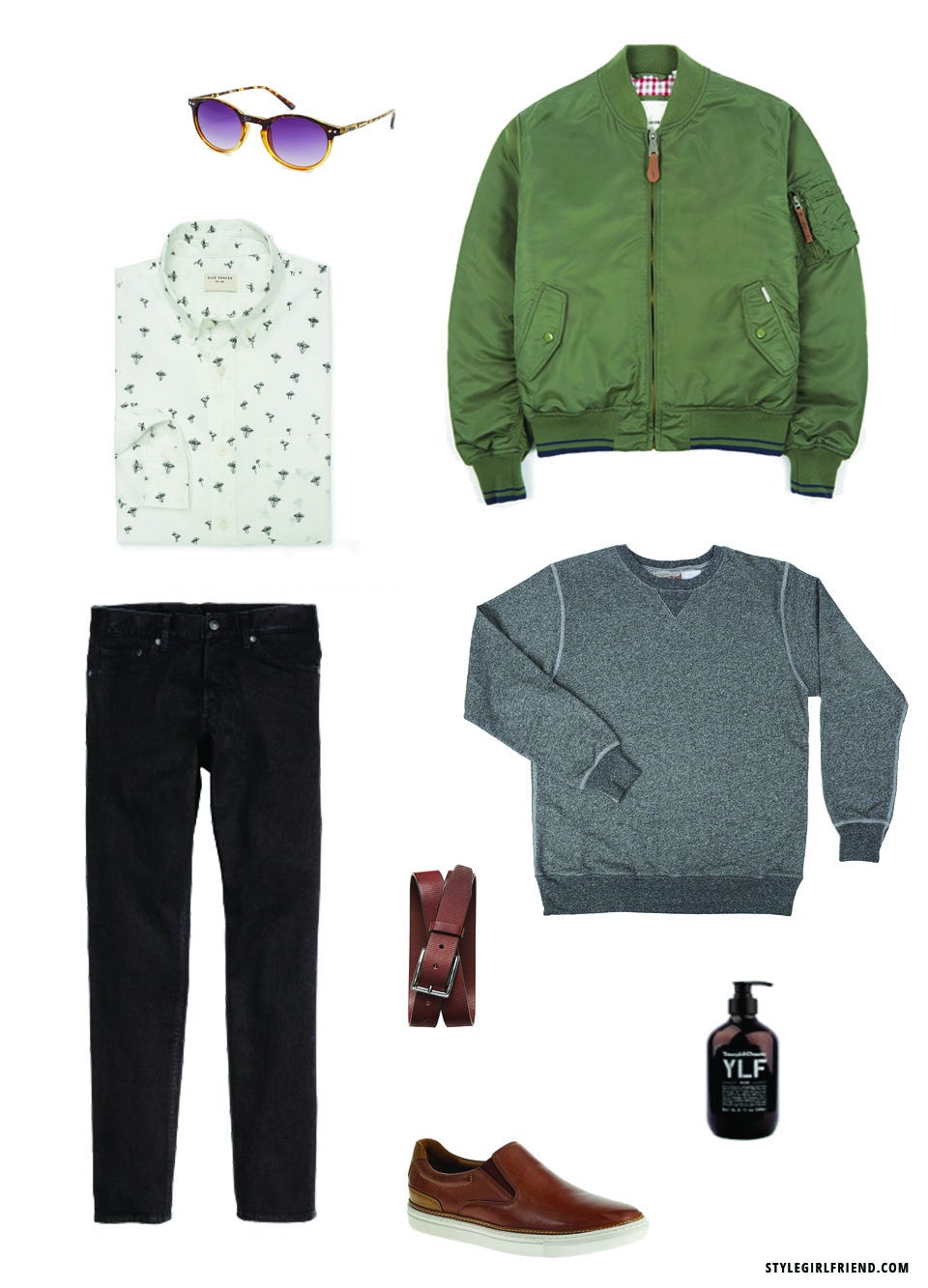 Outfits with outlet green bomber jacket