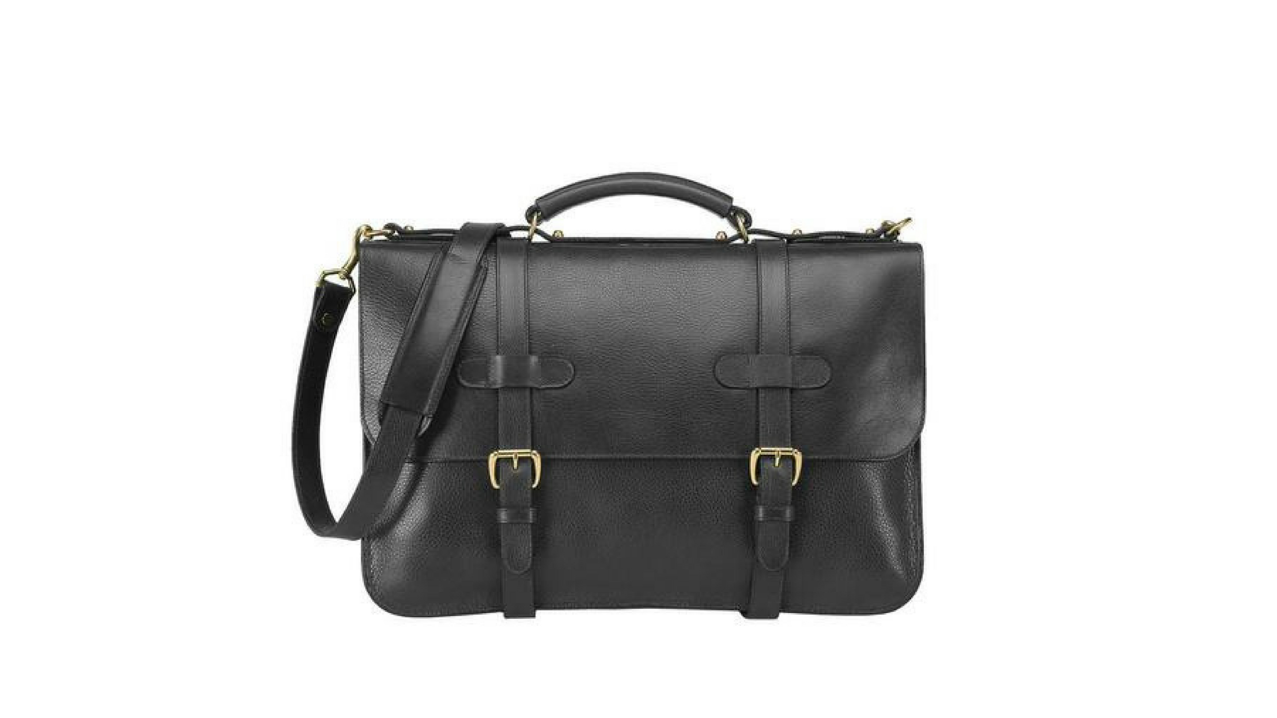 lotuff leather black briefcase