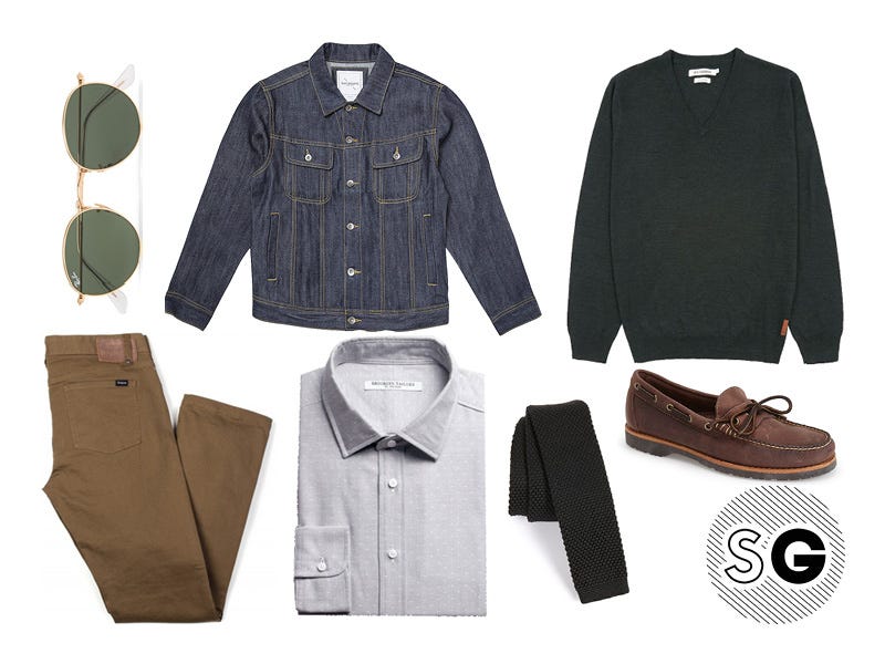 Sweater over Dress Shirt Outfits for Men 