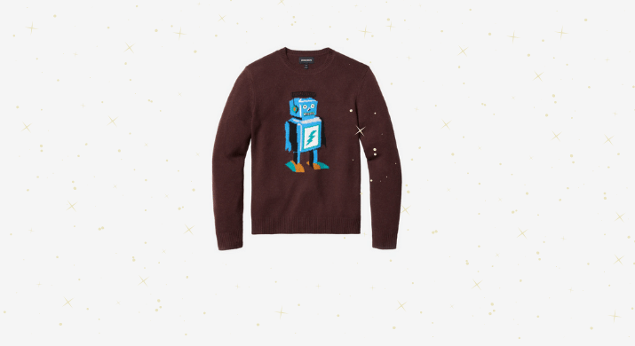 bonobos robot sweater, cyber monday shopping