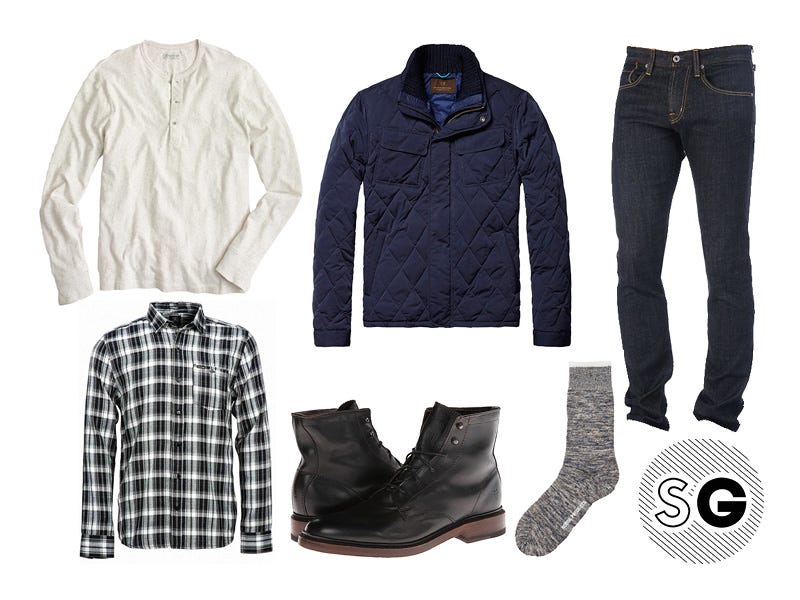 neutral, plaid, black and white, bomber, field jacket, frye, layer, safe, easy, basic