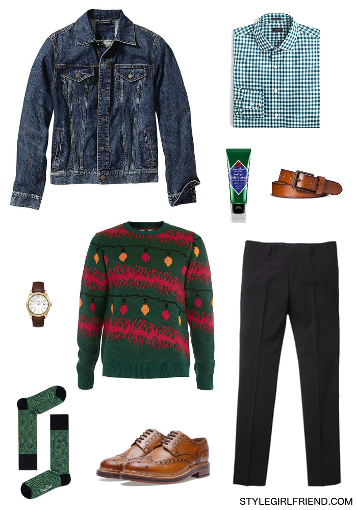ugly holiday sweater outfit