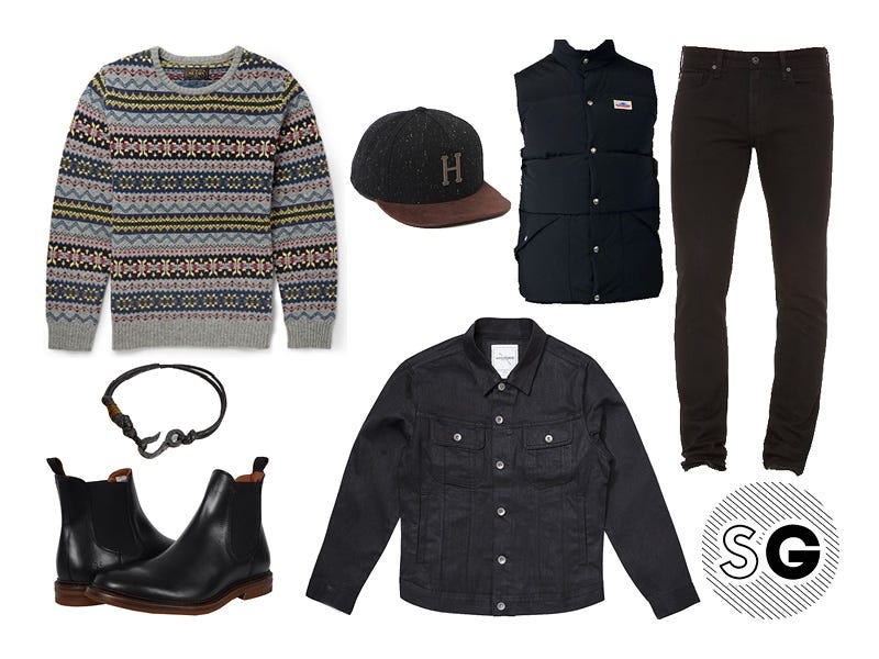 how to wear a fair isle sweater