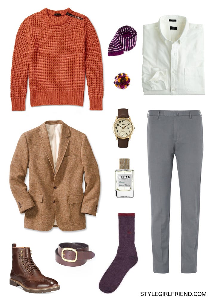 how to wear pale orange