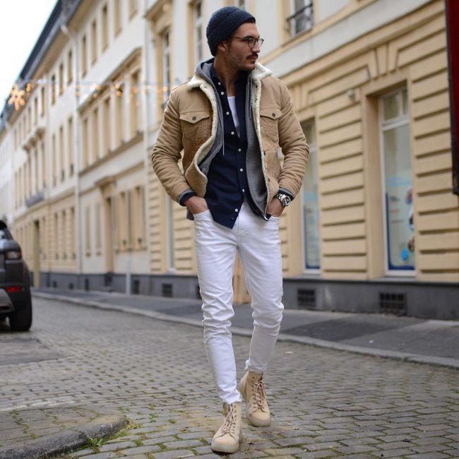 white pants in winter