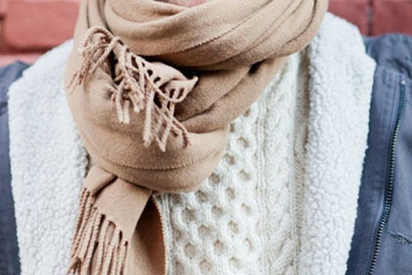 an easy way to wear scarves, how to wear scarves, how to tie a scarf, men's style