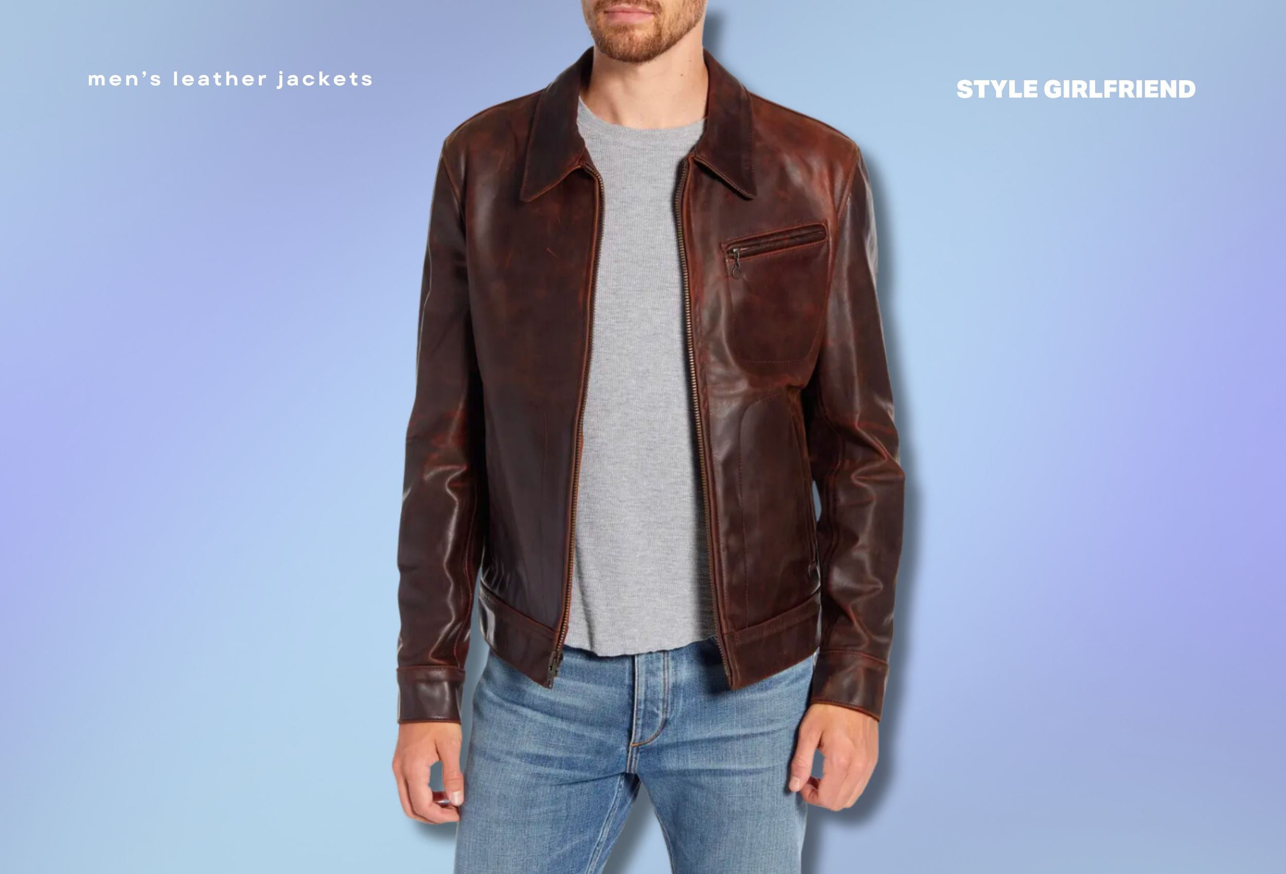 schott brown leather jacket