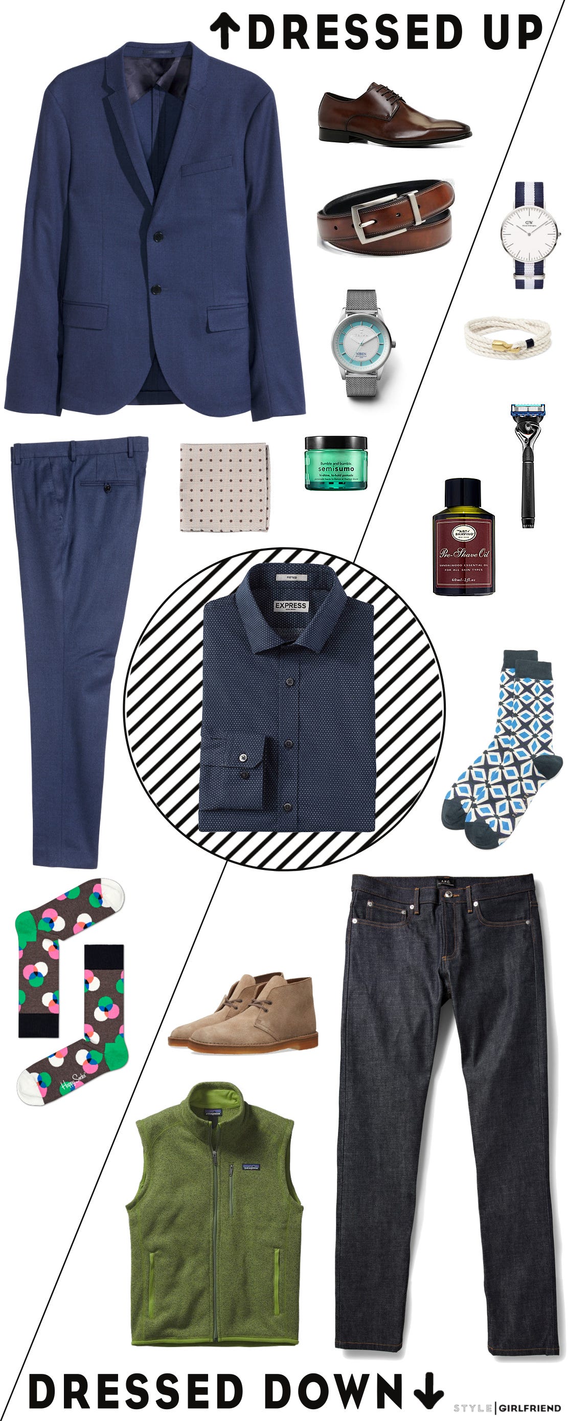 How to Wear... A Blue Patterned Shirt