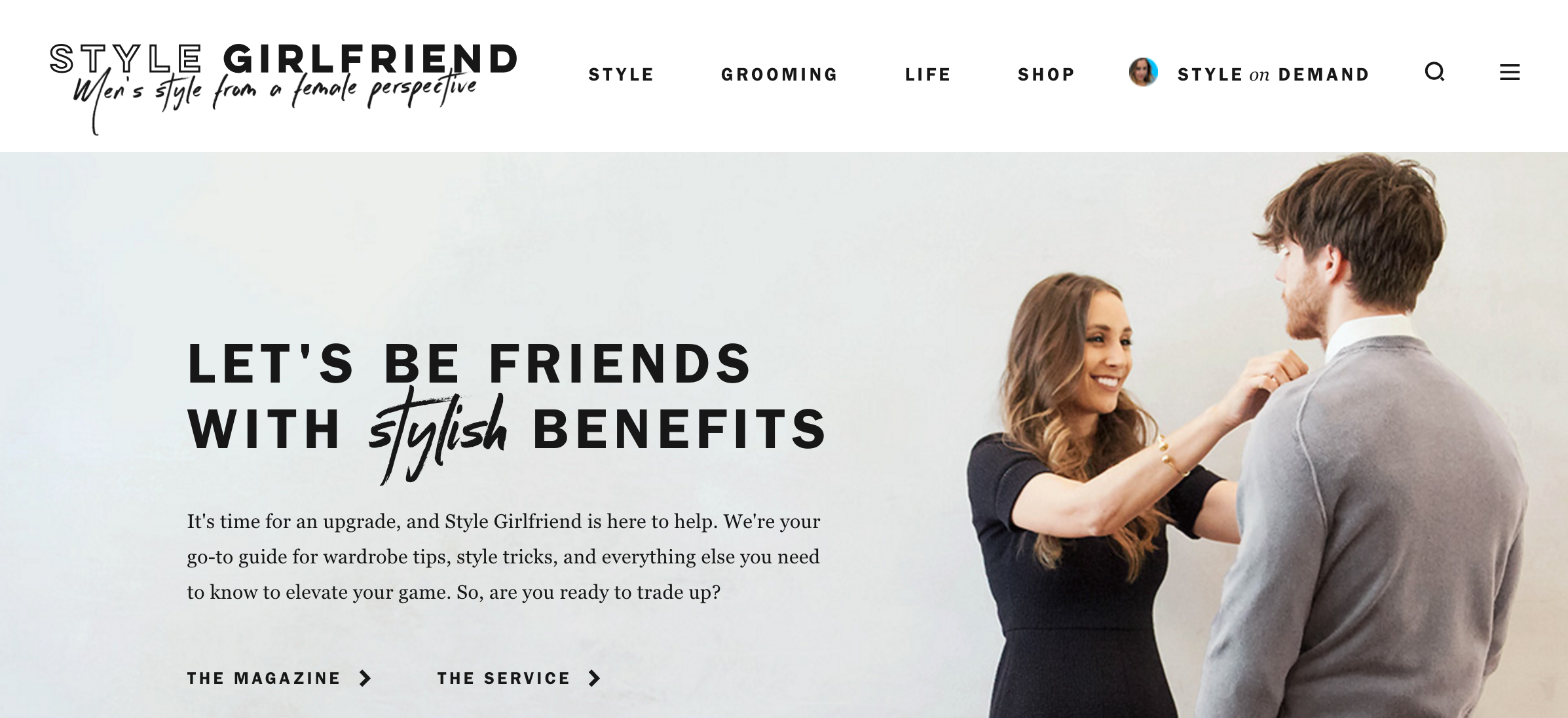 new style girlfriend site redesign