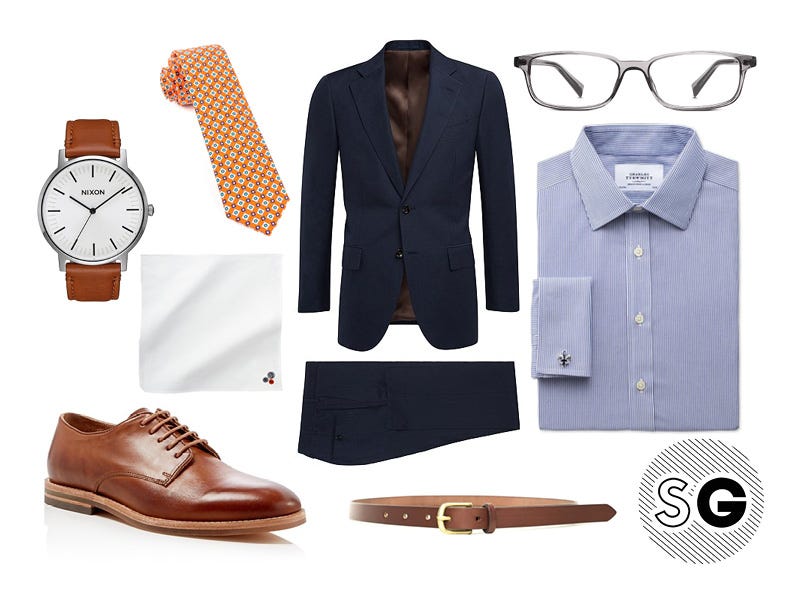 work, office style, work wear, suit, suit supply, jack spade, pocket square, nixon