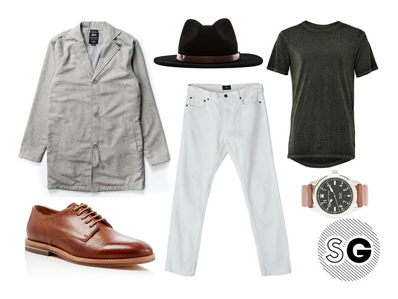 casual, elevated casual, white denim, white pants, transitional style, in between weather