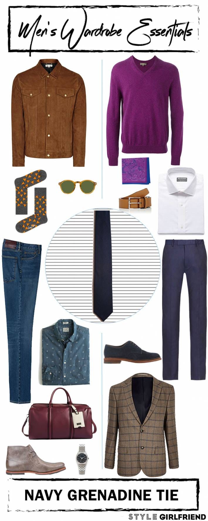 Men's Wardrobe Essential: Navy Grenadine Tie | Style Girlfriend