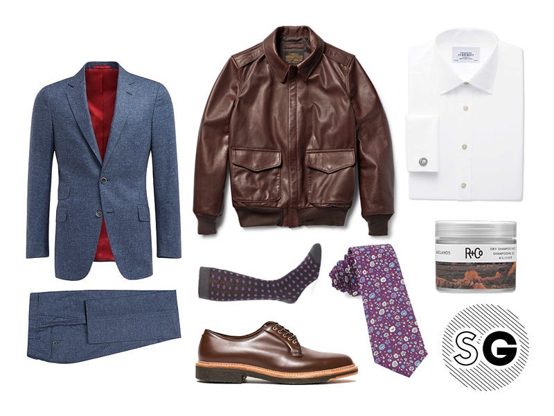 office style, work style, suit supply, leather jacket, leather pilot jacket