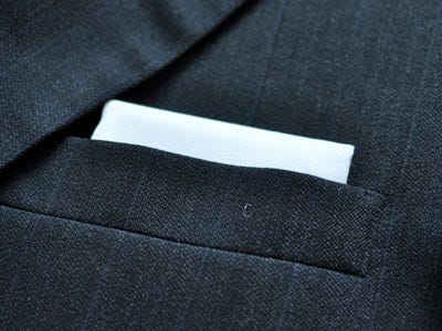 white pocket square