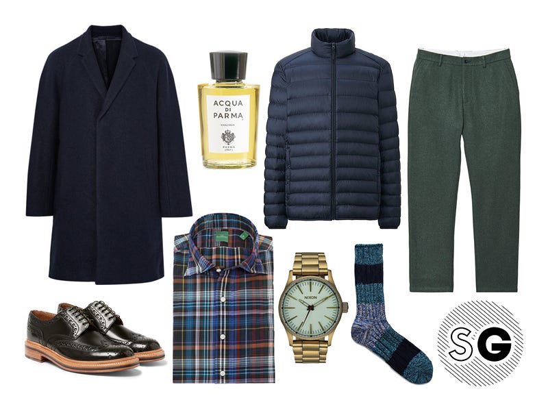 work, office, grenson, puffer coat, acqua di parma, nixon, gant,