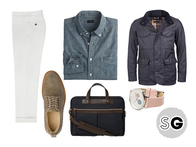 field jacket, barbour, need supply, komono, rag and bone, sid mashburn, waterproof, spring style, chambray, j crew, mismo