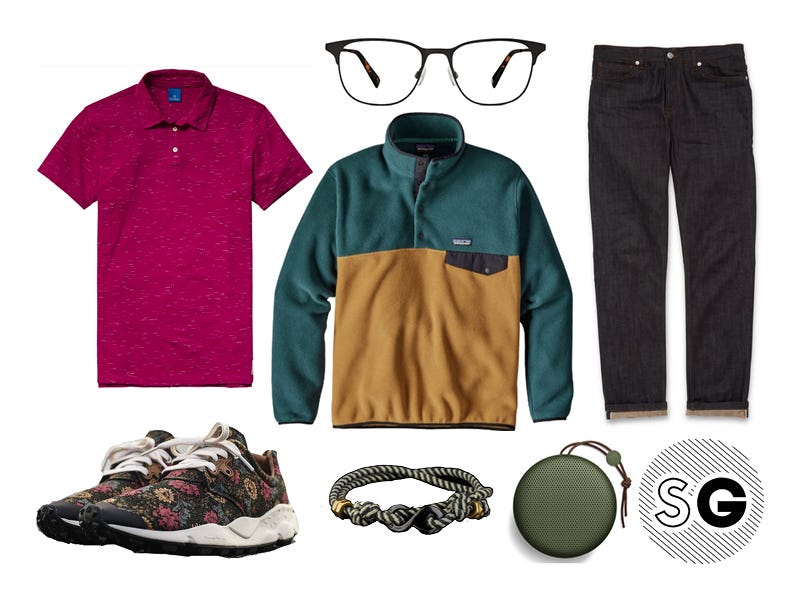 fleece pullover, polo, scotch&soda, patagonia, whistles, b&o play, flower mountain, warby parker