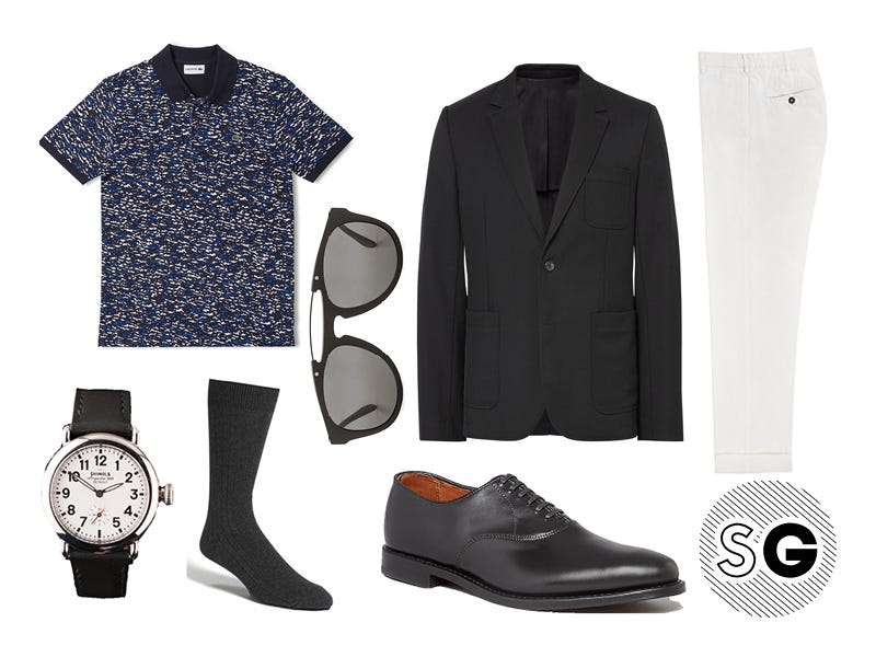 jeff goldblum, allen edmonds, printed polo, ami, sid mashburn, shinola,