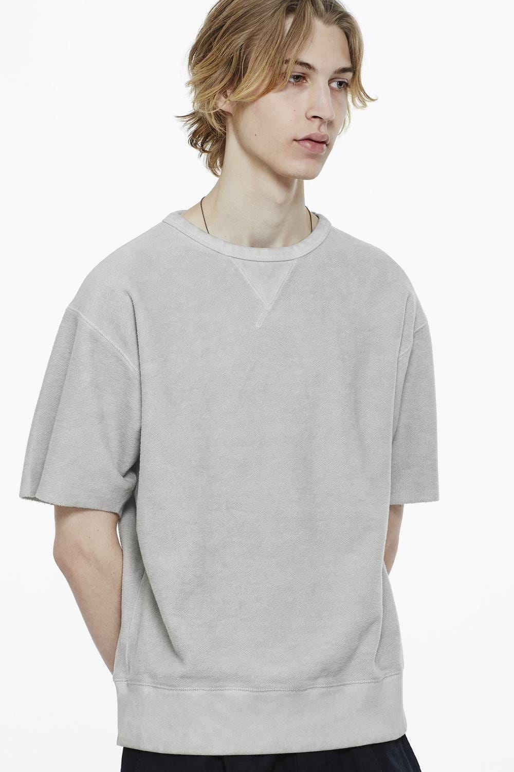 short sleeve sweatshirt, saturdays nyc, spring, layer