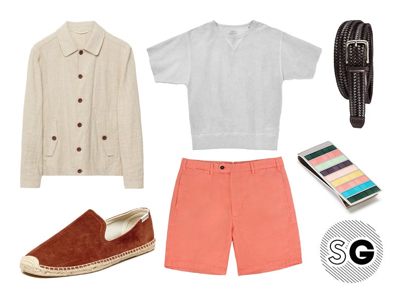 spring, summer, short sleeve sweatshirt, shorts, soludos, sid masburn, gant, linen, uniqlo, paul smith