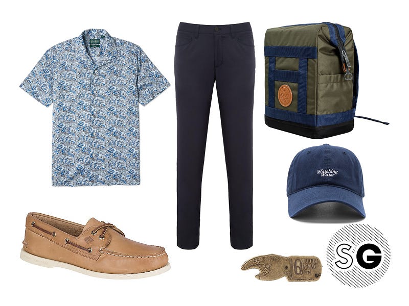 tech pants, gitman vintage, sperry topsider, united by blue, picnic, kapital, john elliot