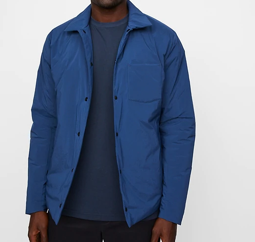 hill city thermal shirt jacket blue