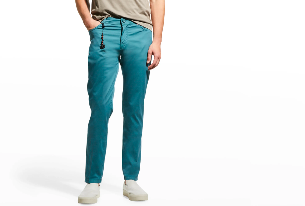 Turquoise chinos hot sale mens