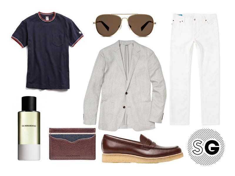 unstructured blazer, todd snyder, bonobos, jack mason, thirdman, clarks, acne studios, warby parker