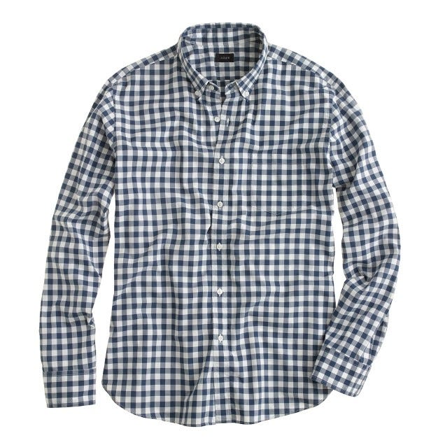 gingham print shirt, what women want, j crew