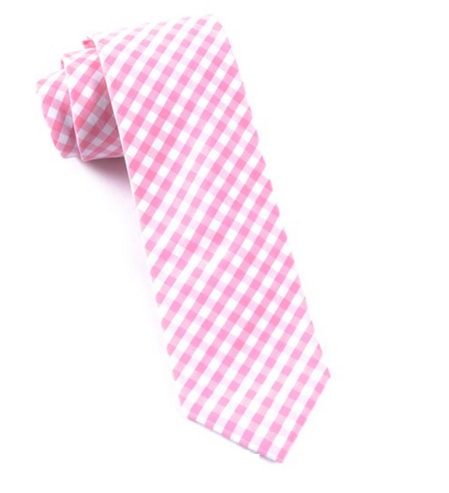 tie bar, gingham print tie, what women want