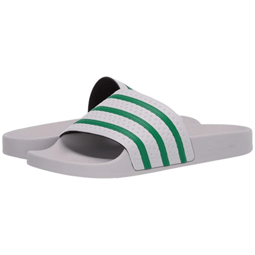 adidas adilette white green sandals