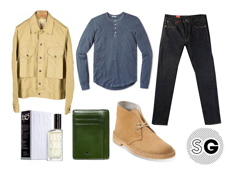 summer henley, henley, date night, il bussetto, monitaly, unionmade goods, clarks, desert boot, levi's, jeans, buck mason