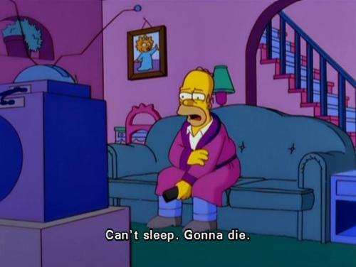 homer simpson can't sleep