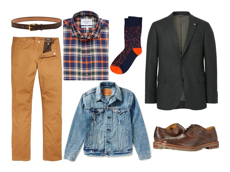 denim jacket, light wash denim jacket, gant, levi's, ledbury, bonobos, pair of thieves, florsheim, maximum henry