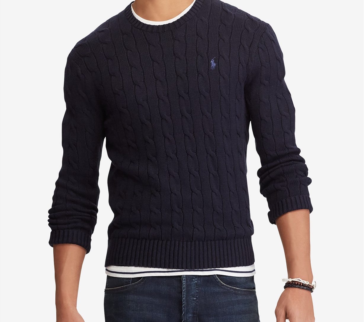 LV Cuffs Cashmere Crewneck - Men - Ready-to-Wear