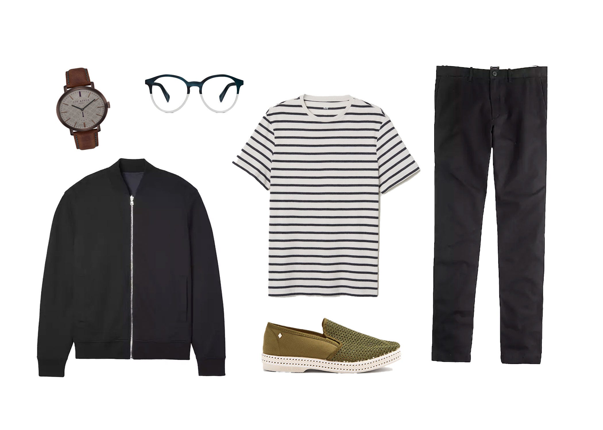 how to wear a striped shirt casual look