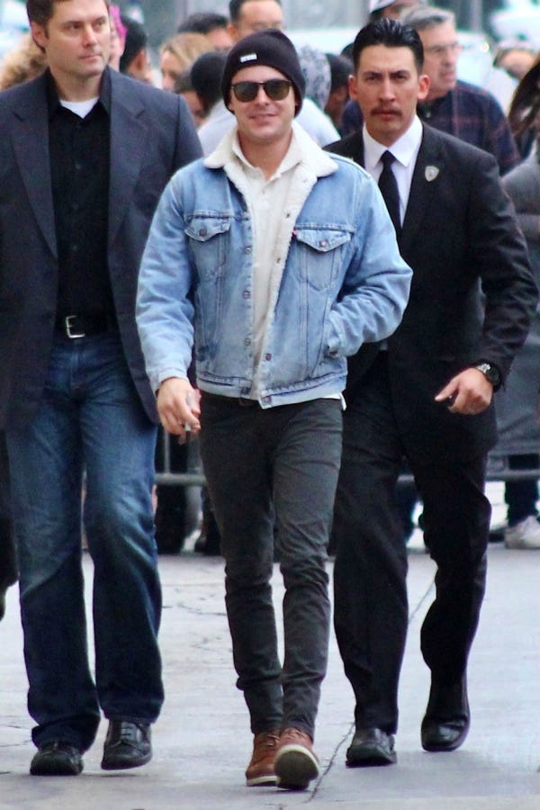 zac efron shearling jacket