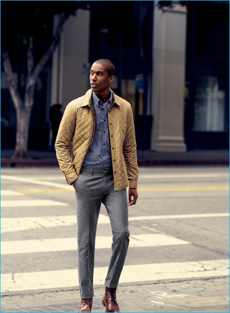 casual jacket with dress pants, how to wear men's dress pants in a casual outfit
