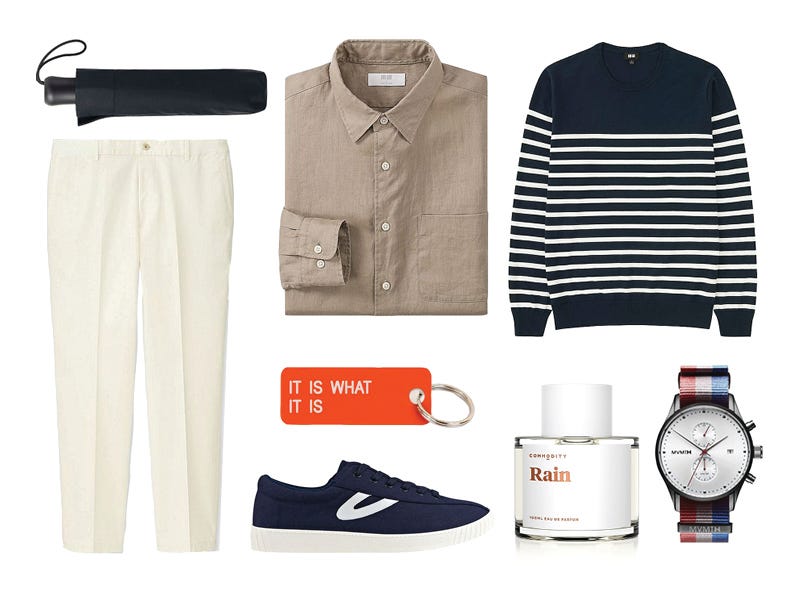 how to wear a linen shirt with a nautical sweater