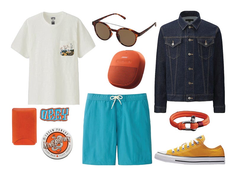 how to wear orange on the weekend