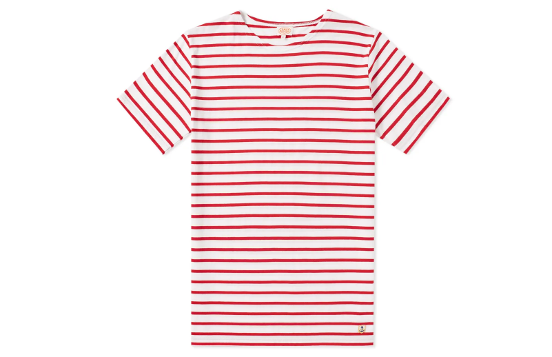 armor lux red breton stripe shirt